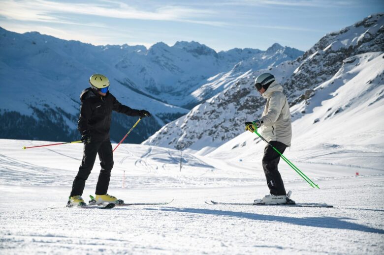 Skifahren auf der Steinplatte in Waidring